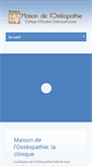 Mobile Screenshot of maisondelosteopathie.com